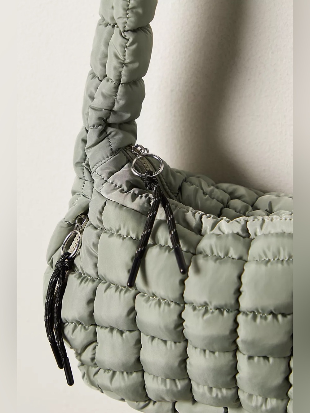 NWT FREE PEOPLE MOVEMENT Quilted Baby Carryall Sling Bag | Sage Stone MSRP $58 - Picture 6 of 12